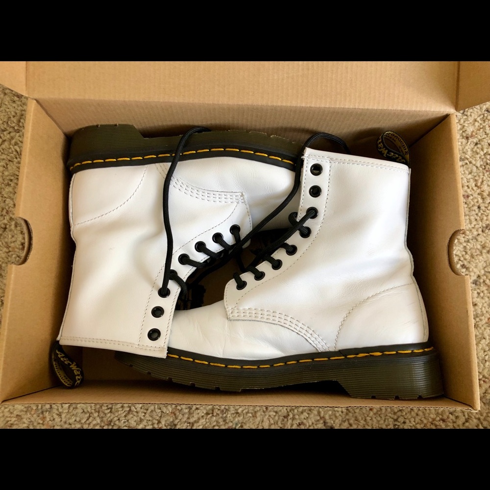 Women’s white Doc Martens
